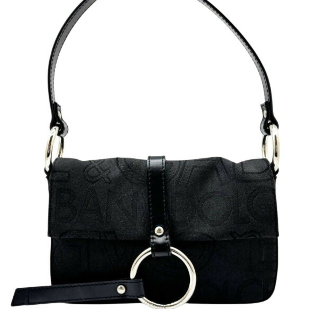 DOLCE&GABBANA Dolce & Gabbana Pouch Canvas Leather Black Handbag for Women